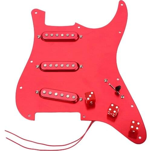 1pc Loaded Alnico V Pickguard SSS for ST Guitar Pickups Parts Durable Metal