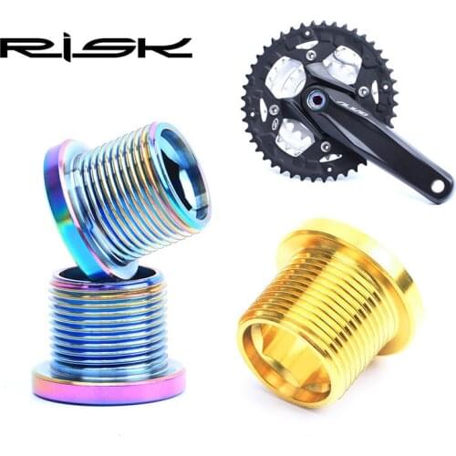 2pcs Risk Titanium Bicycle Spline Axis Fixing Screws M15*12mm MTB Road Bike Crankset Crank Arm Bolts for Bottom Brackets Spline
