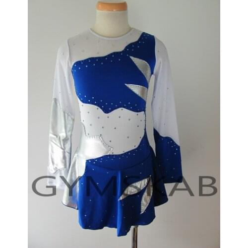 2018 Figure Skating Dress Womens Girls Customized Ice Skating Dress Long-sleeved Gymnastics Costume 8068