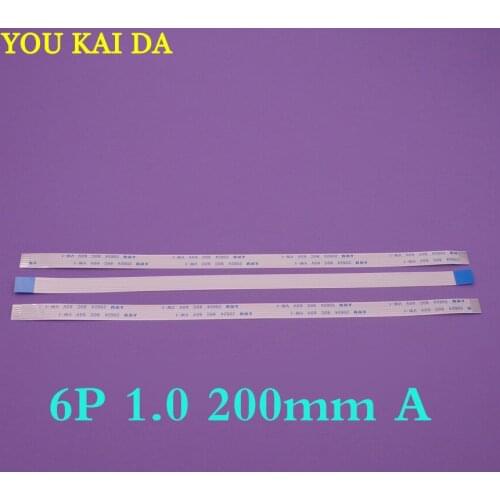 30pcs New FFC FPC flat flexible cable 1.0mm pitch 6 pin 6PIN Forward Length 200mm Width 7mm Ribbon Flex Cable