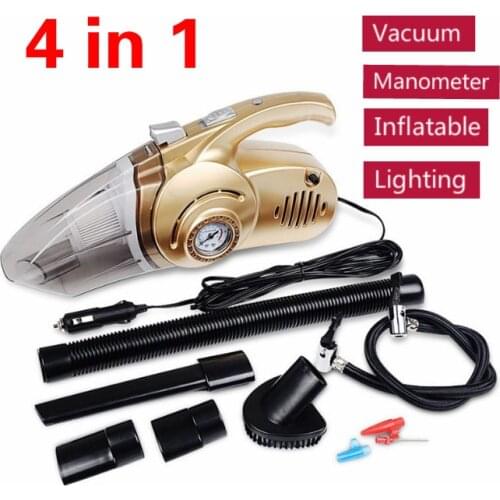 4 in 1 Multifunction Car Vacuum Cleaner 120W Portable Handheld Wet and Dry Dual Use Home Car Vacuum Aspirateur 12V