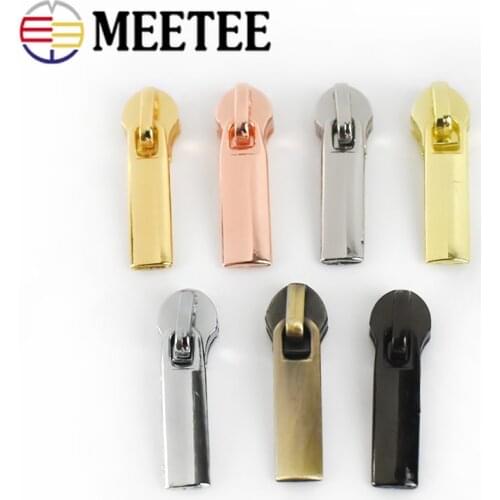 50/100pcs Meetee Zipper Sliders for 3# Nylon Zippers Down Jacket Pocket Zip Head Bag Repair Kits DIY Accessories