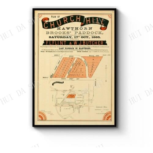 Hawthorn Melbourne Vintage Real Estate Advert Art Print Poster or Canvas Artwork