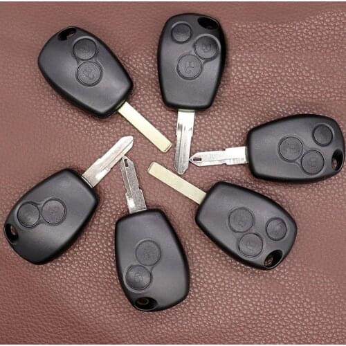 10pcs/lot 2/3 Buttons Car Key Fob Case Fit For Renault Remote Key Blank Modus Clio 3 Twingo Kangoo fob