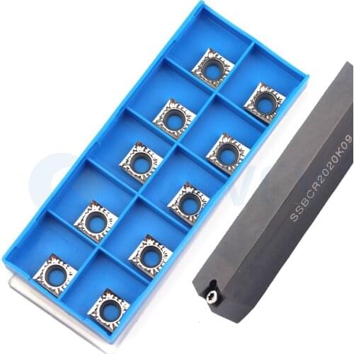 SSBCR1212 SSBCR1616H09 SSBCR2020K SSBCR2525 CNC Lathe External Turning Tools Holder 75° Angle +10Pcs Machine SCMT Carbide Insert