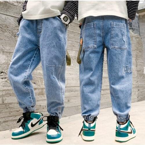 Hole Baby Spring Autumn Jeans Pants For Boys Children Kids Trousers Clothing Teenagers Gift Home Outdoor High Quality