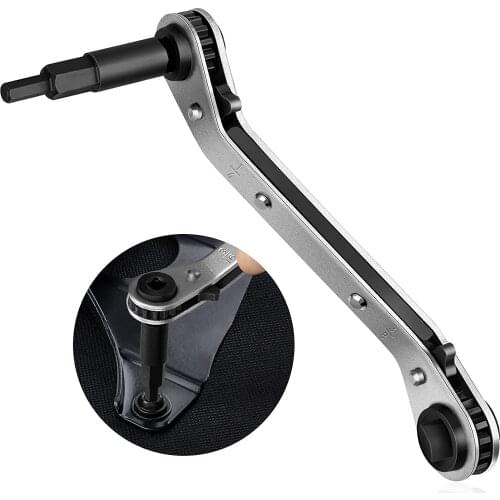 3/16 to 1/4 Ratchet Wrench, 3/8 to 5/16 HVAC Service Wrench with Hexagon Bit Adapter Kit for Air Conditioner, Refrigeration Equ