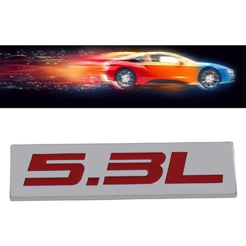 Chrome Red 5.3L 5.3 L Engine for Fender Trunk Lid Emblem Decal Badge Sticker