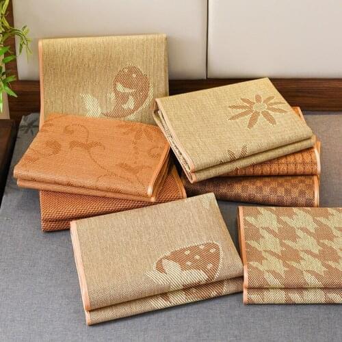 Summer Cool Sleeping Mat Smooth Rattan Bed Mat 2.0m Adult Kids King Size Breathable Bedspread Mattress Cover Protective