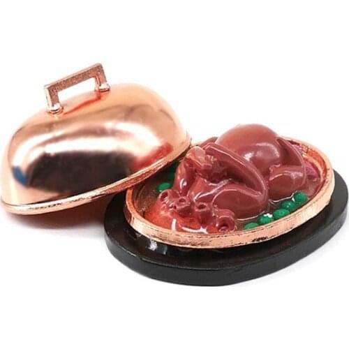 1:12 doll house doll house mini Thanksgiving simulation turkey Christmas turkey micro scene accessories