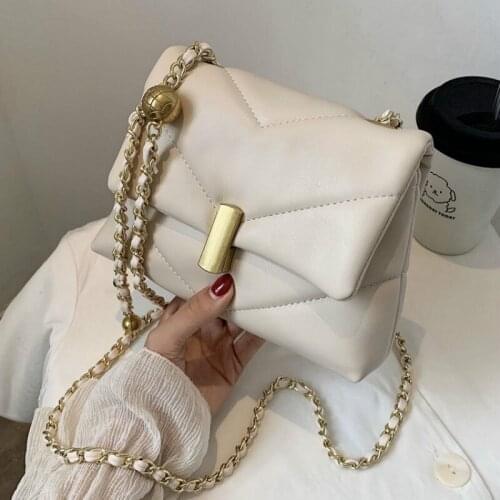 Women Chain Small PU Leather Crossbody Bags Female Shoulder Handbags Hand Bag