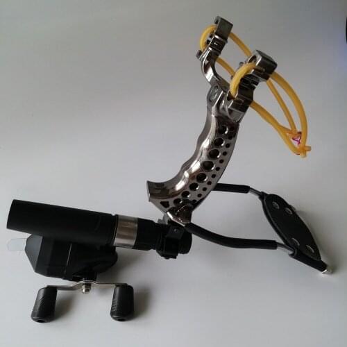 Powerful Multi-function Archery Bowfishing Shooting fish Elastic Rubber Band Slingshot Catapult Hunting bow With Fishing Wheel