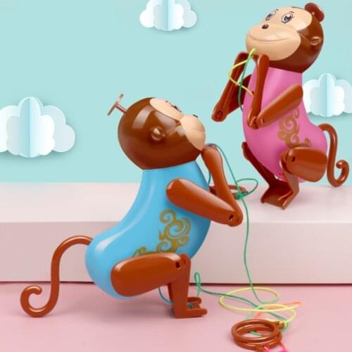 Cartoon toy climbing rope little monkey fun pull string monkey children’s game interactive educational early education child toy