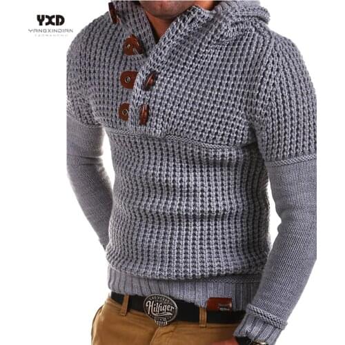 Men clothes Solid Man Pullover Sweater Men Warm Winter Mans Sweaters Jumper Man Hoodie Knitted Sweater Casual Mens clothing New
