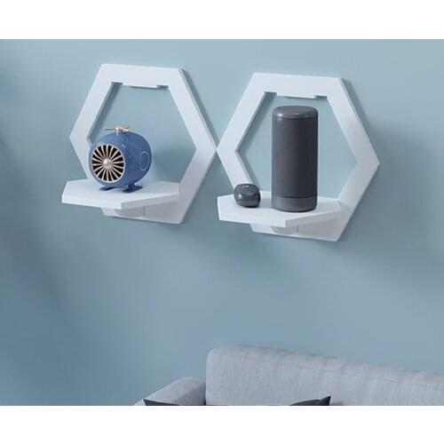 Wall Shelf Free Punching wall-mounted TV Background Wall Hanger Bedroom Balcony Bedside Wall Creative Flower Pot Stand