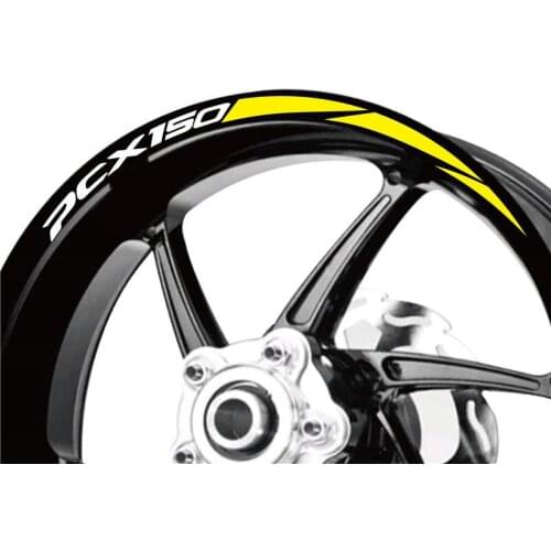 New Motorcycle Wheel Hub Sticker Reflective car Accessories Rim decoration Decals logo custom for pcx 150 moto Tire stickers