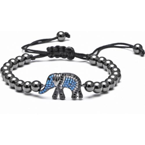 New Fashion 8mm Bohemia Bracelets Healing Balance Beads Colorful Elephant Rope Bracelet For Women Man Jewelry Gift Wholesale