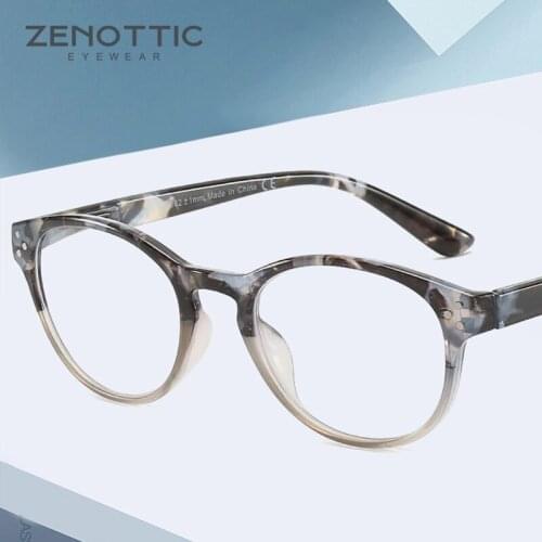 BLUEMOKY Vintage Round Reading Glasses for Men Women Retro Anti Blue Light Presbyopia Eyeglasses Computer Eyewear with Diopter