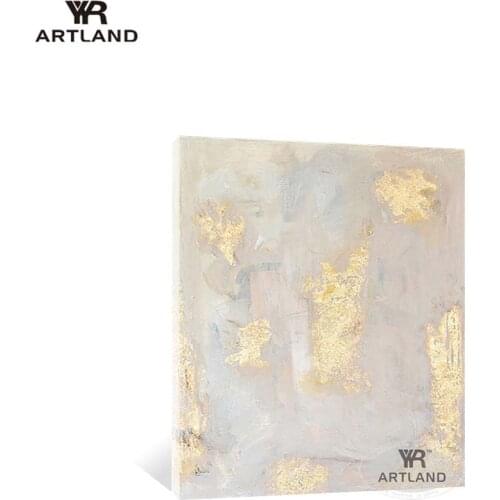 Wholesale of pictures to paint on canvas pure handmade oil painting gold foil landscape wall art poster for living room bedroom