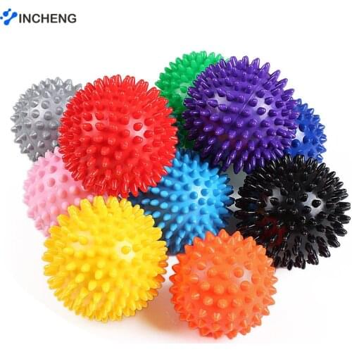 Durable PVC Spiky Massage Ball Trigger Point Sport Fitness Hand Foot Pain Relief Plantar Fasciitis Reliever Hedgehog 7cm Balls
