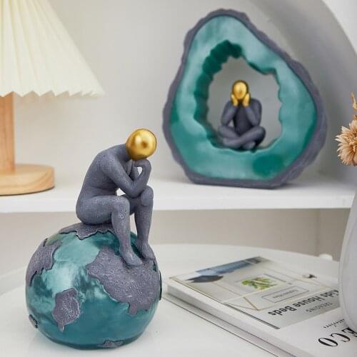 Home Decoration Modern Abstract Figures Decoration Resin Sculpture Home Decoration Accessories Action Figures Decor for Room