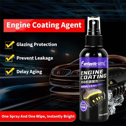 120ML Car Engine Coating Agent Engine Compartment Cleaner Remove Heavy Oil Cleane Car Cleaning Car Polish Ceramic Coating Spray