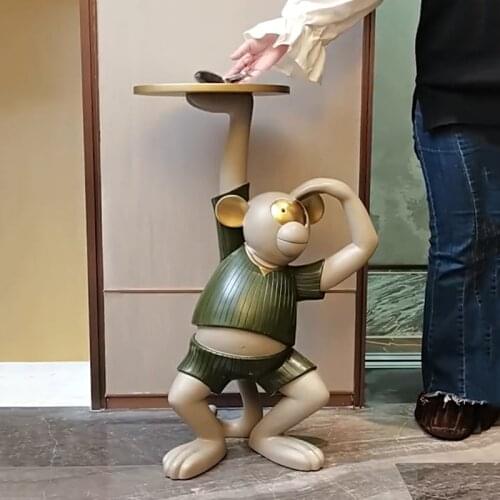 Resin Living Room Landing Monkey Figurine Sculpture Nordic Home Decor Tray Decoration Statue Sofa Side Table Originality Artware
