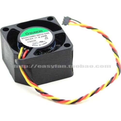 SUNON EC25150B2-Q01U-G99 Server Cooling Fan DC 5V 0.20W 25x25x15mm