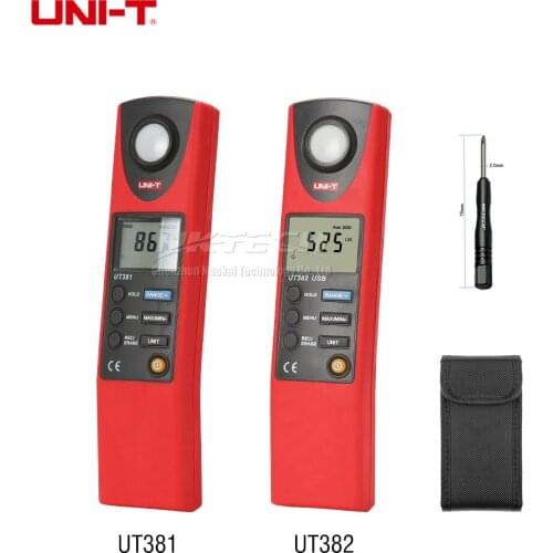 UNI-T UT381 UT382 Digital Luxmeter Light Meter LUX/FC Luminometer Photometer Illuminometer Auto Range Test Data Logging 20000Lux