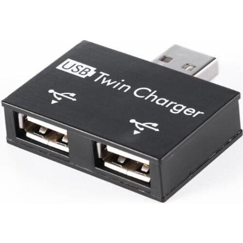USB2.0 Male to Twin Charger Dual 2 Port USB Splitter Hub Adapter Converter Charging USB Wire Plug for LAPTOP pc
