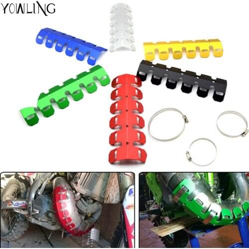 Off-road Exhaust Muffler Pipe Guard Protector Heat Shield For Kawasaki KDX125SR KDX200 KDX220 KDX250SR KFX450R