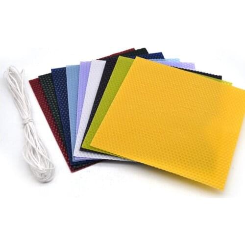 20x20cm Bee wax tablets Childrens handmade candle honeycomb sheet ins Korean hand roll wax sheet diy candle material smokeless
