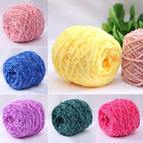 Gold Velvet Chenille Yarn Multicolor Soft Warm Thread DIY Crochet Sweater Scarf Hand Woven Yarn Popular DIY Household Supply