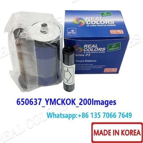 10PCS IDP SMART Ribbon 650637 YMCKOK 200 Prints Made in Korea for SMART 30S 50S 50D 50L