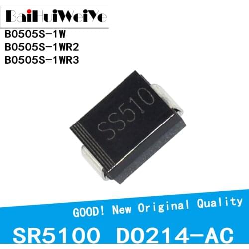 20PCS/LOT SR5100 SS510 SMB 5A 100V DO-214AC SMB SS510 SB5100 DO-214AA New Original Good Quality Chipset
