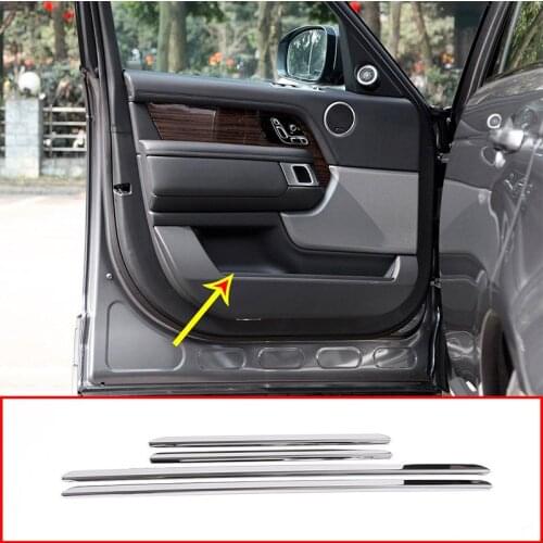 4pcs For Land rover Range Rover Vogue 2018 Car Stainless Steel Chrome Interior Door Decoration Strips Trim