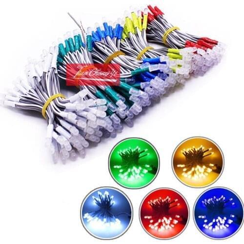 5mm 5V white Red Green LED Module Pixel Exposed Light Waterproof Fairy/String 1 lot/50pcs 2 lot/100pcs