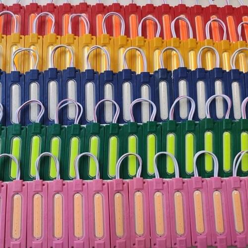 500pcs DC12v 24V 2w COB LED Module Light Injection Module Len Car Truck Module String For LED Sign Backlight Advertise Light