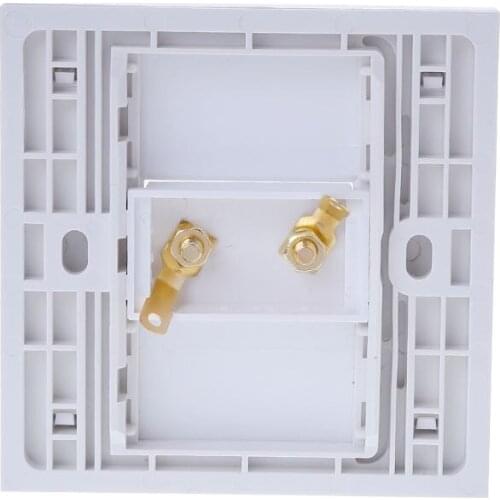 Audio Panel Terminals 2 Binding Post Left Right Channels Speaker Connector Wall Socket Banana Jack