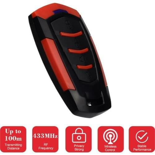 433MHzWireless Remote Control Key Fob 4Buttons Smart Clone Switch Portable Cloning for Electric Gate Garage Door Opener Control