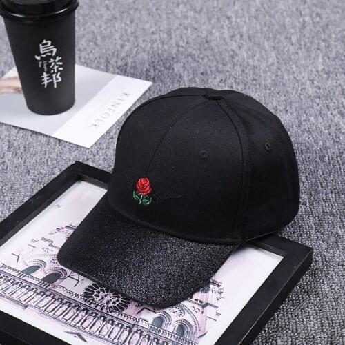 New Dome Baseball Hat Male Ma'am Fashion Personality Embroidery Flower Paillette Outdoors Cap snapback casquette bone caps