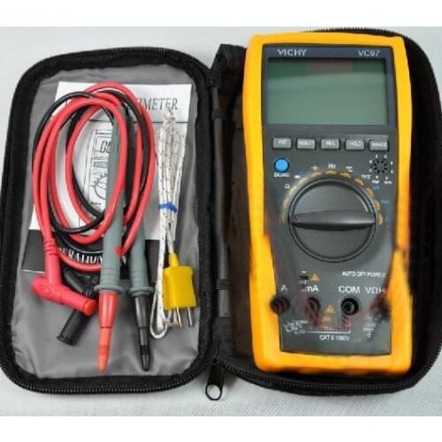 NEW VC97 auto range digital multimeter DMM AC DC V A Capacitance Resistant Temp+free shipping