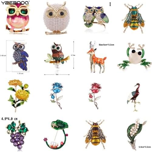 Enamel Bird Brooches Women Bird Animal Party Casual Brooch Pins Gifts Oil Drop Brooch Rhinestone Flora And Fauna Brooch Pin
