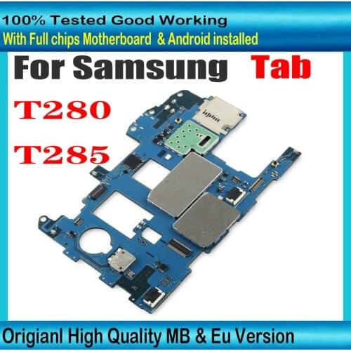 100% Original Unlocked Mainboard For Samsung Galaxy TAB T280 T285 Motherboard Good working logic board with chips Europe Version