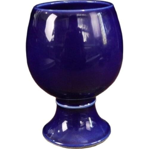 Porcelain Ming Jiajing Ji blue glazed goblet