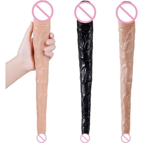 Flexible Soft Dildo Big Realistic Penis Huge Dildo Sex Toys For Women Double sided Dildo Huge Long Strapon Anal Vaginal Sex Shop