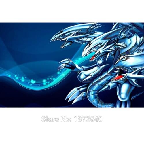 Board Games YUGIOH Cards Playmat, ICE DRAGONS Playmat, Board Games table playmat, YU-GI-OH Playmats Cards 63X40CM