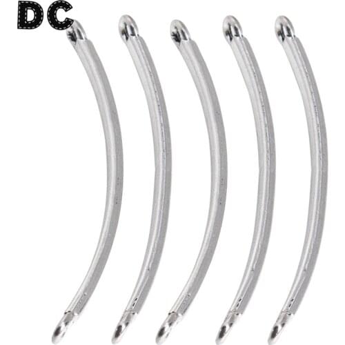 10pcs/lot Antique Silver Color Curved Tube Connectors Charms with 2 Holes for DIY Necklaces Bracelets Jewelry Making 3x53mm