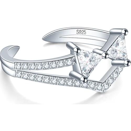 Bow Ring 100% 925 Sterling Silver Ladies & Girls Fashion Personality Elegant Bohemian Ring Party Wed