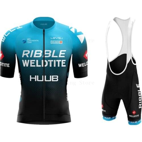 HUUB Team Cycling Jersey Set 2021 Man Summer MTB Race Cycling Clothing Short Sleeve Ropa Ciclismo Outdoor Riding Bike Uniform
